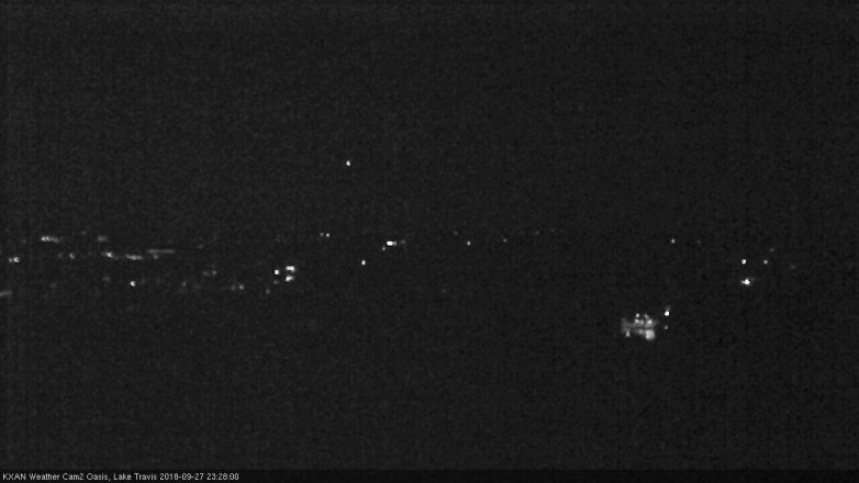 Lake Travis webcam, September 27, 2018 10:30 PM CT