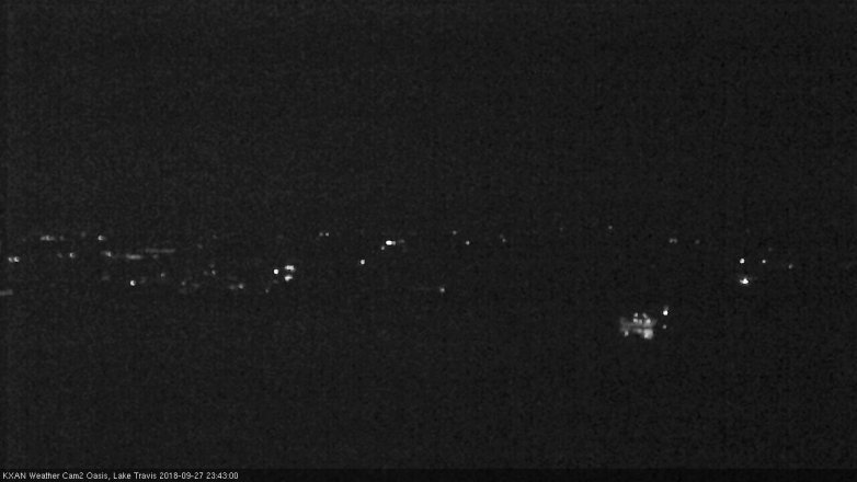 Lake Travis webcam, September 27, 2018 10:45 PM CT