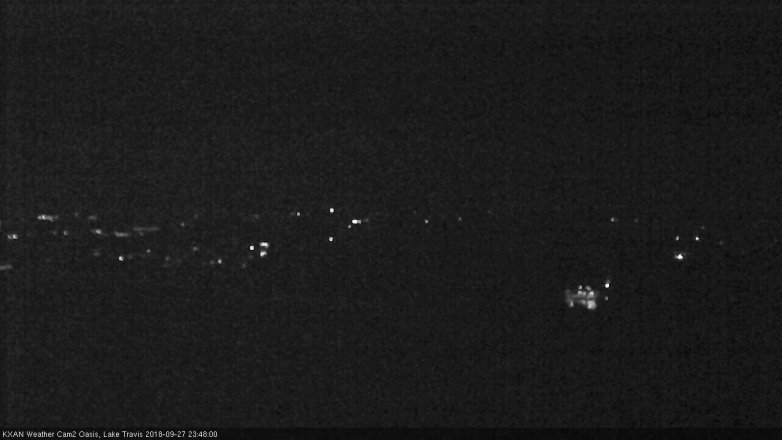Lake Travis webcam, September 27, 2018 10:50 PM CT