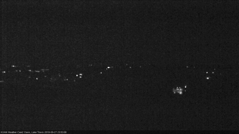 Lake Travis webcam, September 27, 2018 10:55 PM CT