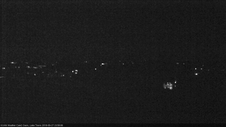 Lake Travis webcam, September 27, 2018 11:00 PM CT