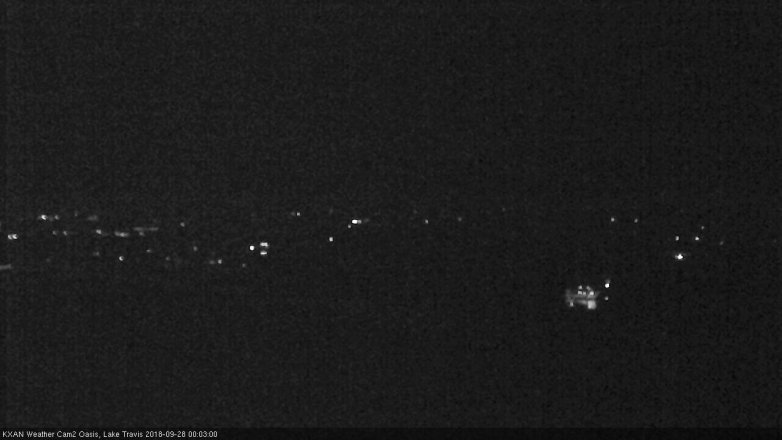 Lake Travis webcam, September 27, 2018 11:05 PM CT