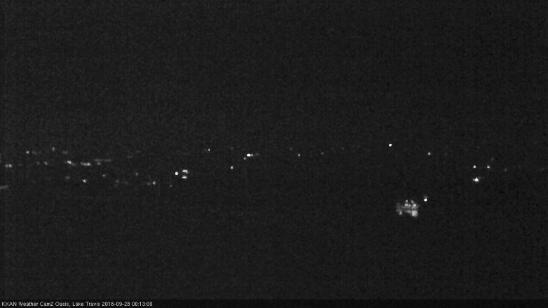 Lake Travis webcam, September 27, 2018 11:15 PM CT