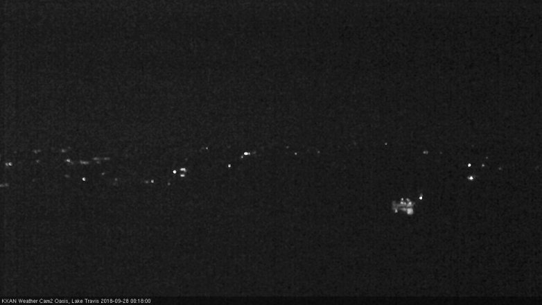Lake Travis webcam, September 27, 2018 11:20 PM CT