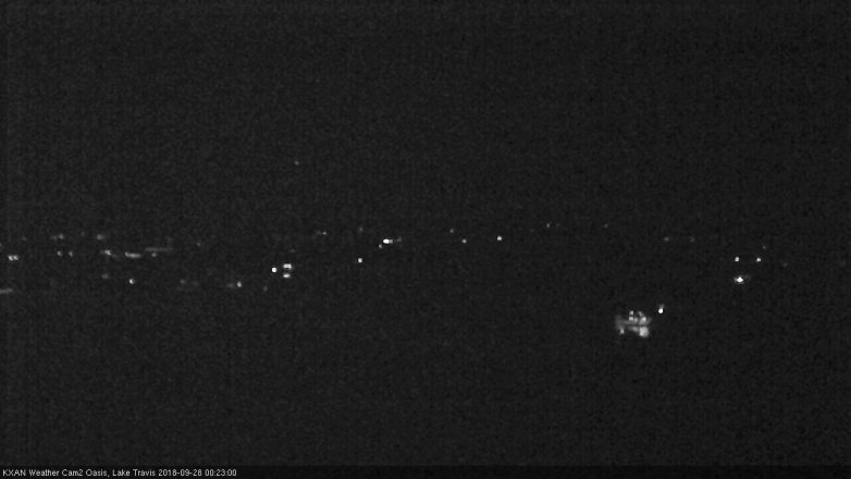 Lake Travis webcam, September 27, 2018 11:25 PM CT