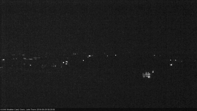 Lake Travis webcam, September 27, 2018 11:30 PM CT