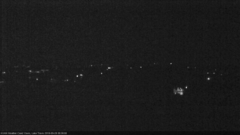 Lake Travis webcam, September 27, 2018 11:40 PM CT
