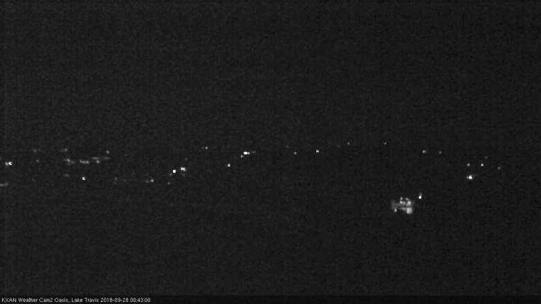 Lake Travis webcam, September 27, 2018 11:45 PM CT