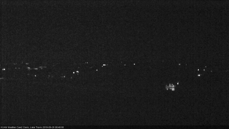Lake Travis webcam, September 27, 2018 11:50 PM CT