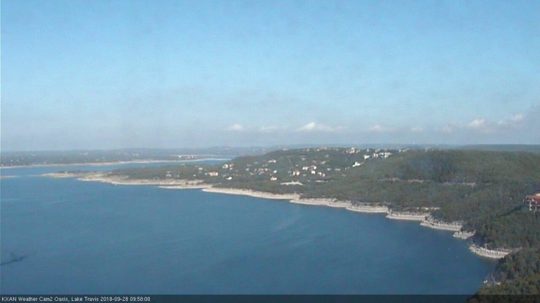 Lake Travis webcam, September 28, 2018 9:00 AM CT