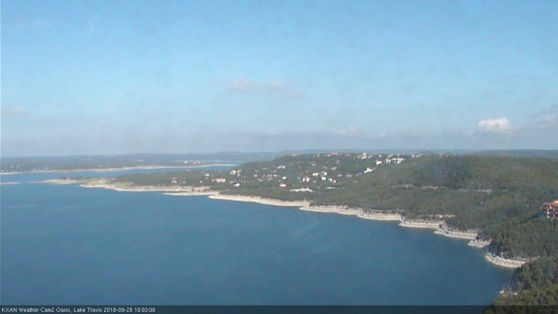 Lake Travis webcam, September 28, 2018 9:05 AM CT