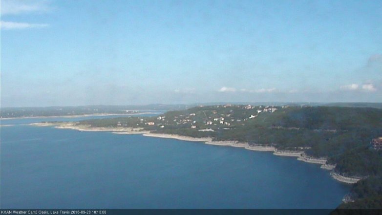 Lake Travis webcam, September 28, 2018 9:15 AM CT