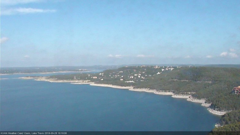 Lake Travis webcam, September 28, 2018 9:20 AM CT