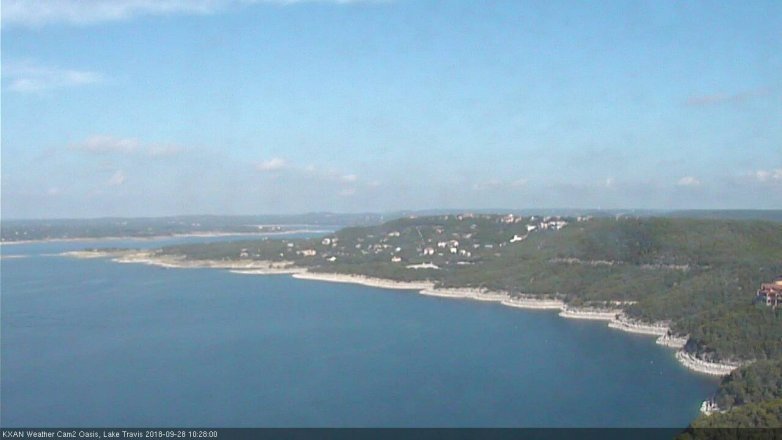 Lake Travis webcam, September 28, 2018 9:30 AM CT