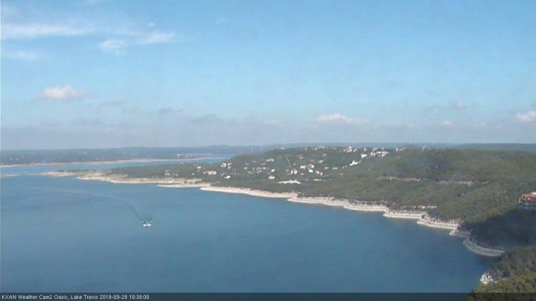 Lake Travis webcam, September 28, 2018 9:40 AM CT