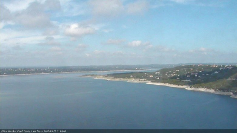 Lake Travis webcam, September 28, 2018 10:05 AM CT