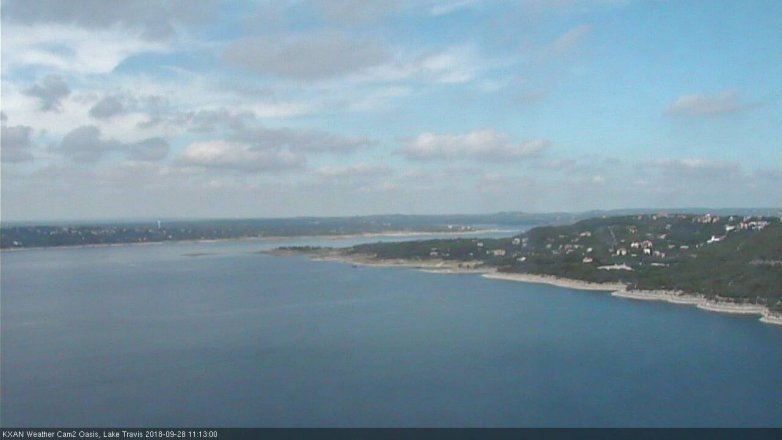 Lake Travis webcam, September 28, 2018 10:15 AM CT