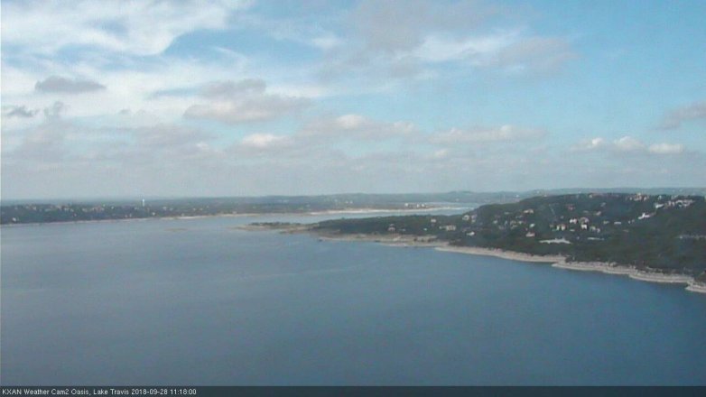 Lake Travis webcam, September 28, 2018 10:20 AM CT