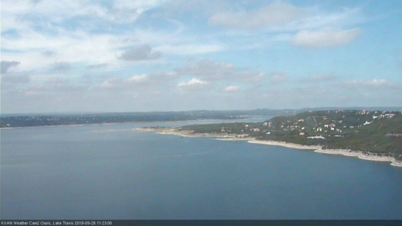 Lake Travis webcam, September 28, 2018 10:25 AM CT