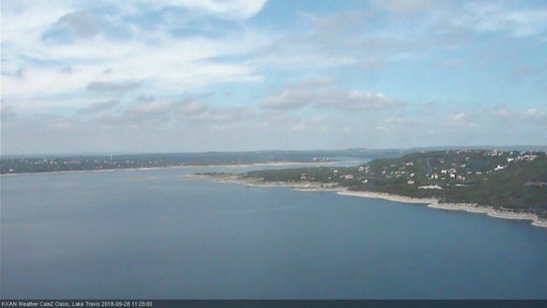 Lake Travis webcam, September 28, 2018 10:30 AM CT