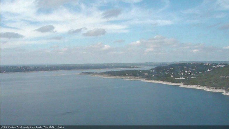 Lake Travis webcam, September 28, 2018 10:35 AM CT