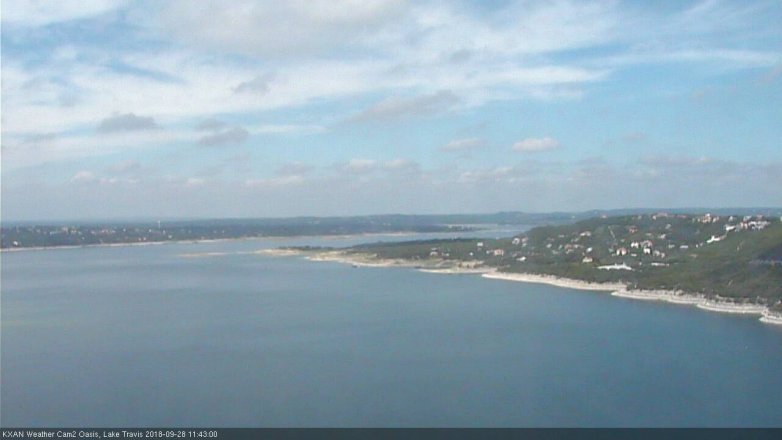 Lake Travis webcam, September 28, 2018 10:45 AM CT