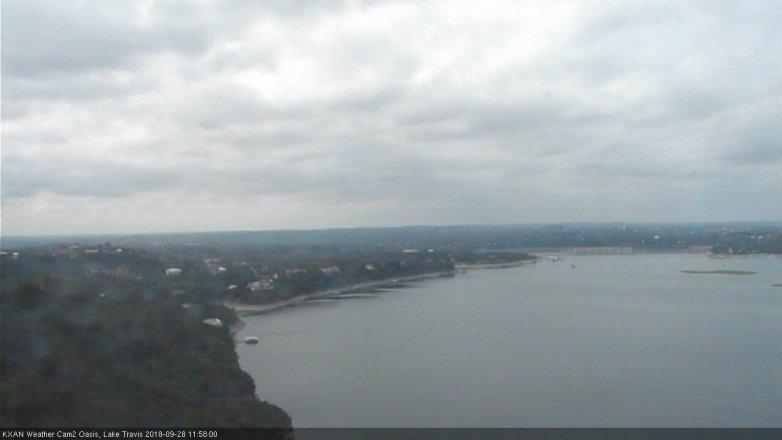 Lake Travis webcam, September 28, 2018 11:00 AM CT