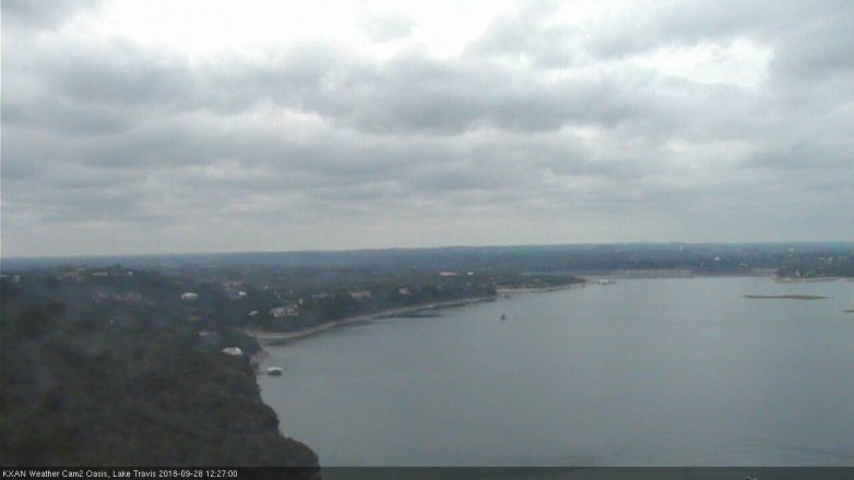 Lake Travis webcam, September 28, 2018 11:30 AM CT