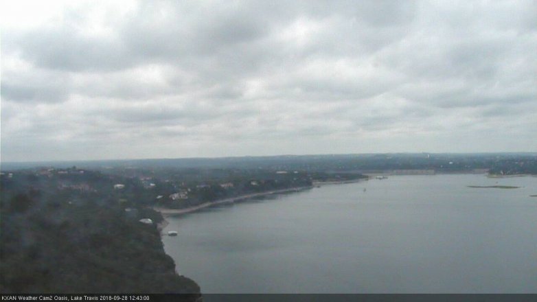 Lake Travis webcam, September 28, 2018 11:45 AM CT