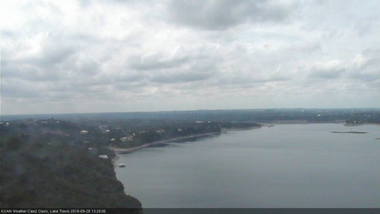 Lake Travis webcam, September 28, 2018 12:30 PM CT