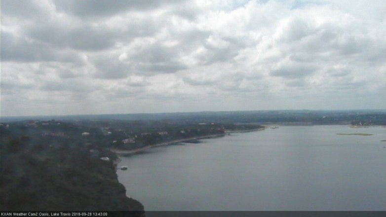 Lake Travis webcam, September 28, 2018 12:45 PM CT