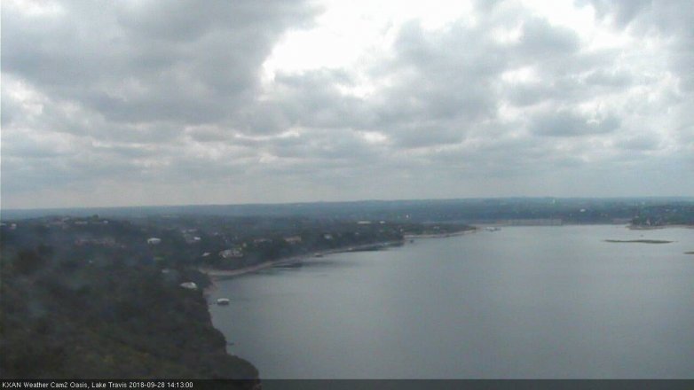 Lake Travis webcam, September 28, 2018 1:15 PM CT