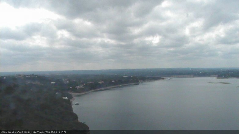 Lake Travis webcam, September 28, 2018 1:20 PM CT