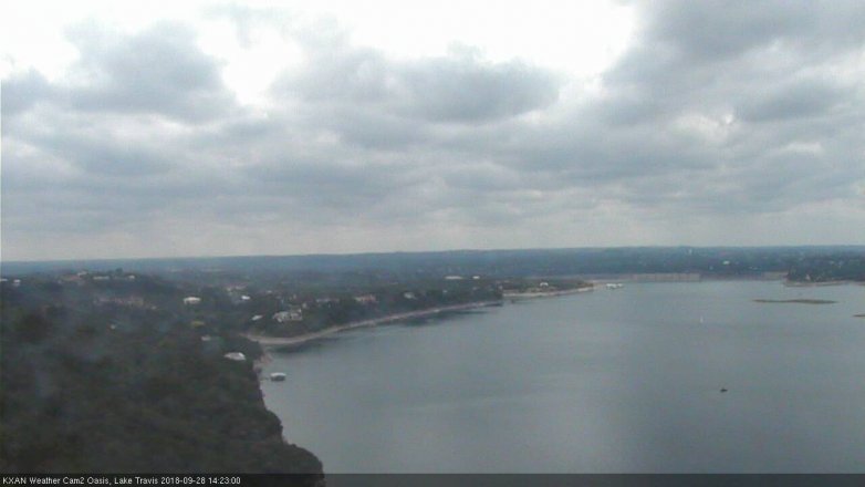 Lake Travis webcam, September 28, 2018 1:25 PM CT