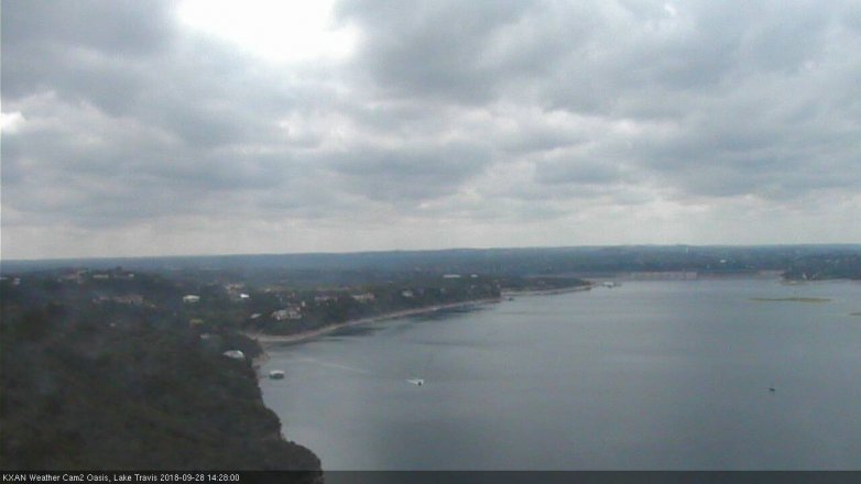 Lake Travis webcam, September 28, 2018 1:30 PM CT