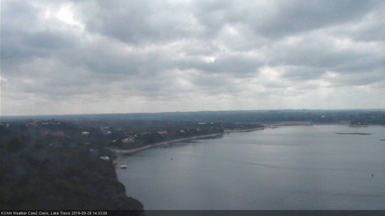 Lake Travis webcam, September 28, 2018 1:35 PM CT