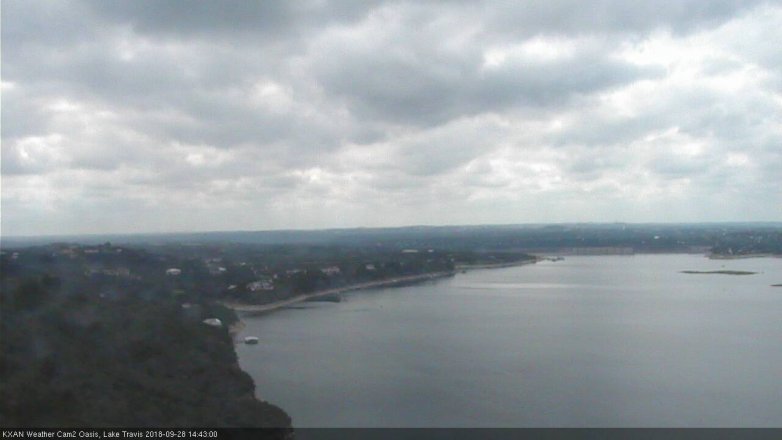 Lake Travis webcam, September 28, 2018 1:45 PM CT