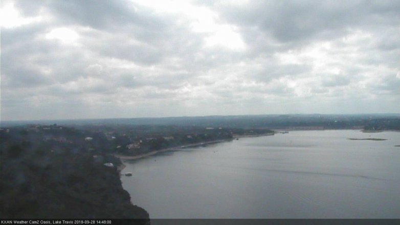 Lake Travis webcam, September 28, 2018 1:50 PM CT