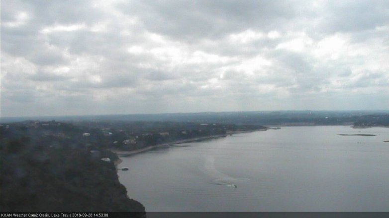 Lake Travis webcam, September 28, 2018 1:55 PM CT