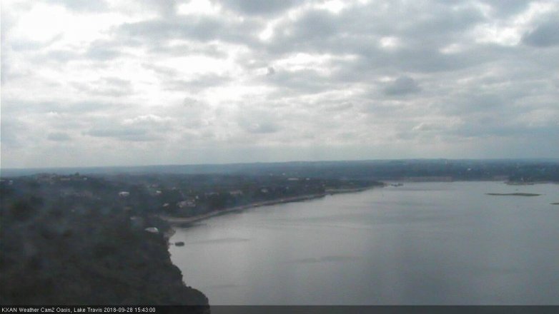 Lake Travis webcam, September 28, 2018 2:45 PM CT