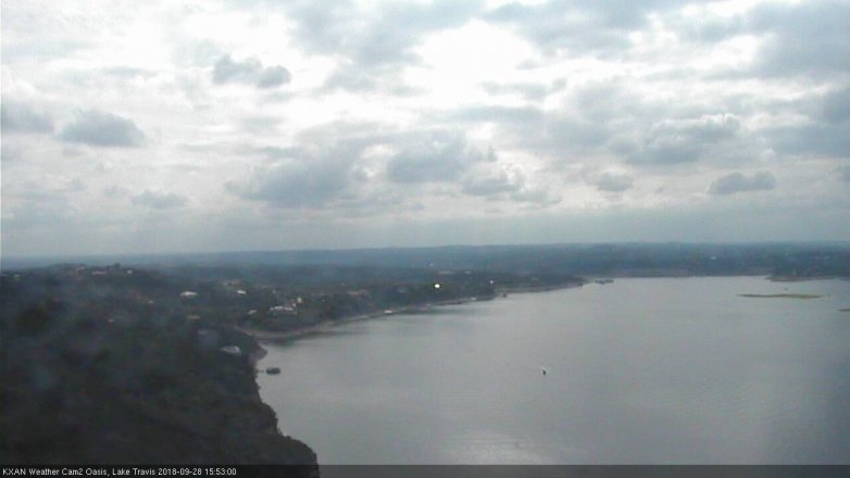 Lake Travis webcam, September 28, 2018 2:55 PM CT