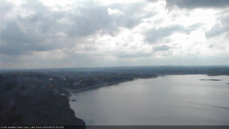 Lake Travis webcam, September 28, 2018 3:25 PM CT