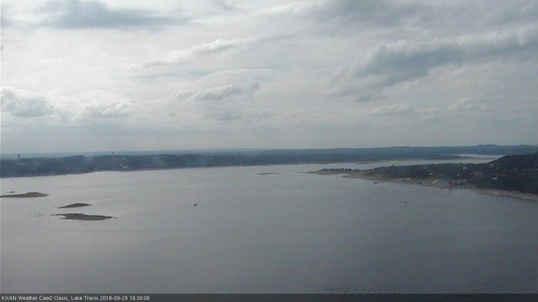 Lake Travis webcam, September 28, 2018 3:40 PM CT