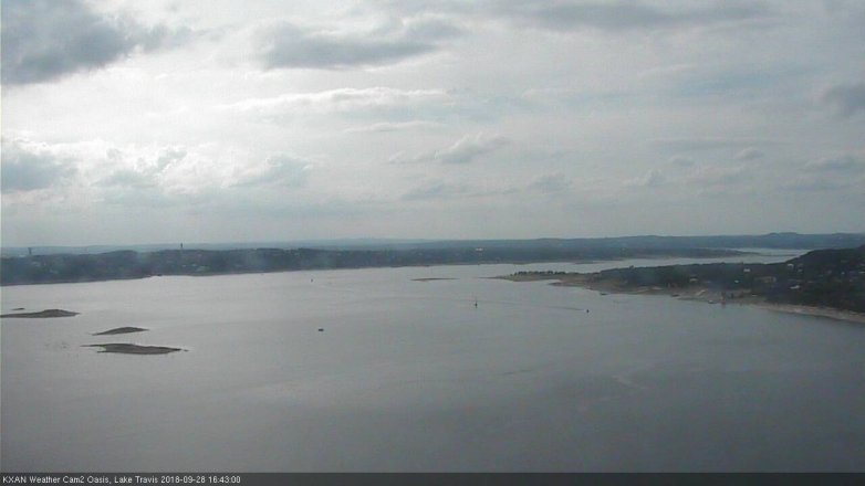 Lake Travis webcam, September 28, 2018 3:45 PM CT