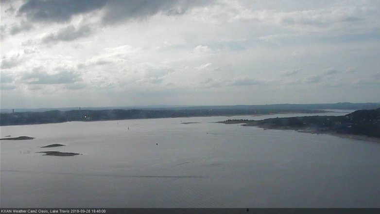 Lake Travis webcam, September 28, 2018 3:50 PM CT