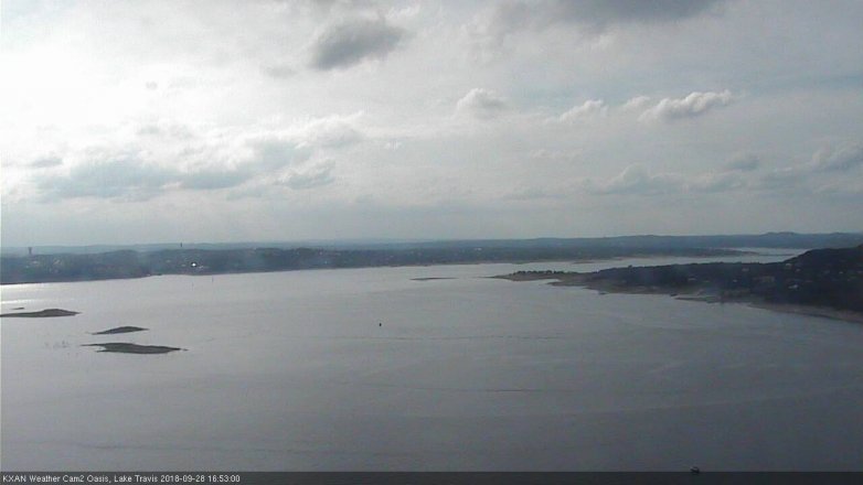 Lake Travis webcam, September 28, 2018 3:55 PM CT