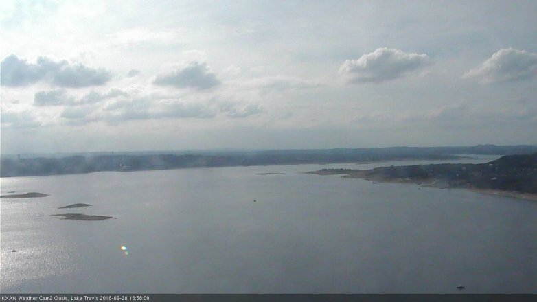Lake Travis webcam, September 28, 2018 4:00 PM CT