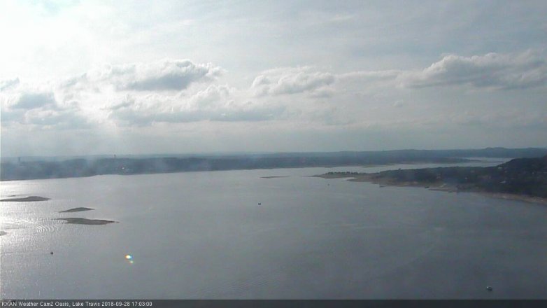 Lake Travis webcam, September 28, 2018 4:05 PM CT