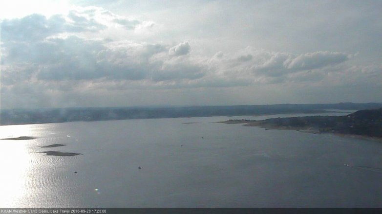 Lake Travis webcam, September 28, 2018 4:25 PM CT