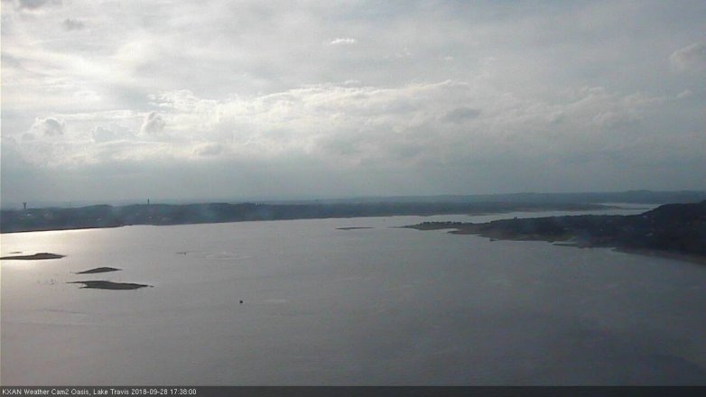 Lake Travis webcam, September 28, 2018 4:40 PM CT